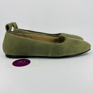 La Canadienne Women's Gala Suede Sage Green Ballet Flats Size 37 EU/ 6.5 US